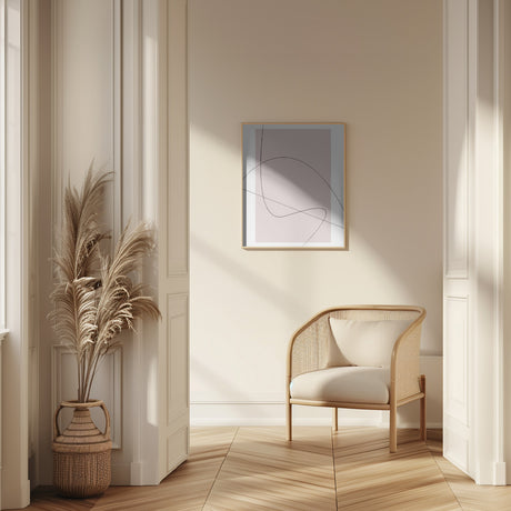 Blush Abstract Poster och Canvastavla