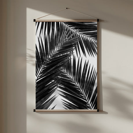 Palm Leaf Black & White III Poster och Canvastavla