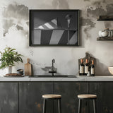 The lantern against black and white Poster och Canvastavla