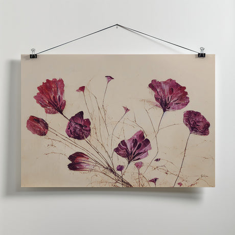 Purple Flowers Poster och Canvastavla