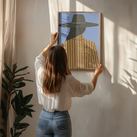 Modern Woman with Hat Poster och Canvastavla