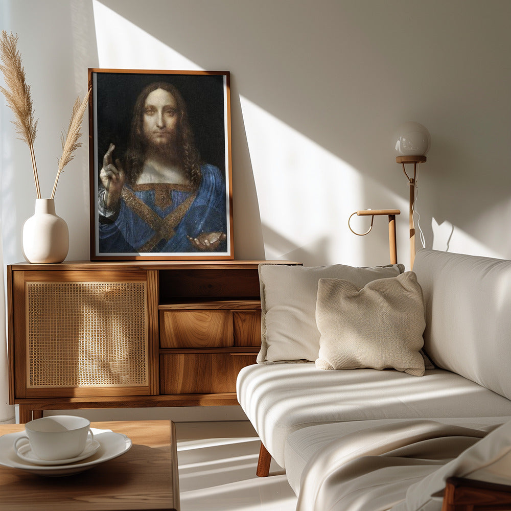 Salvator Mundi (circa 1500) Poster och Canvastavla