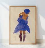 Standing Girl, Back View 1908 Poster och Canvastavla