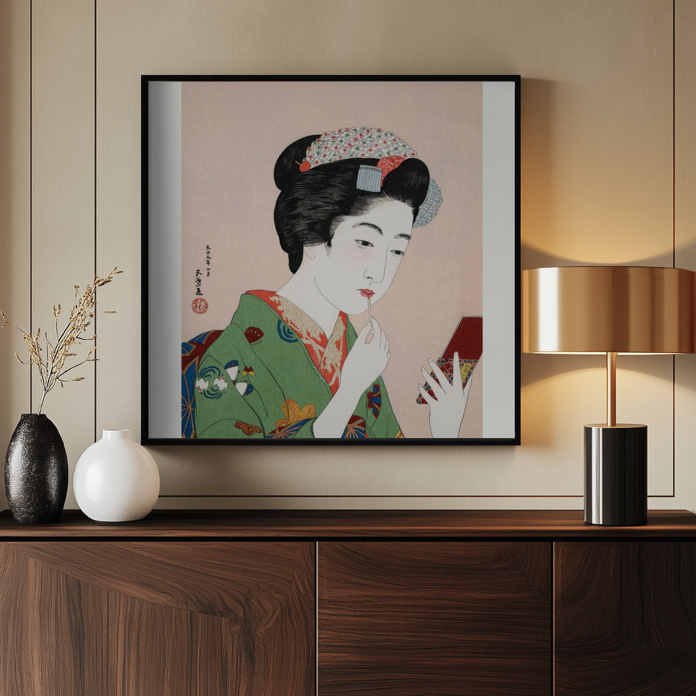 Woman Applying Rouge (1920) Poster och Canvastavla