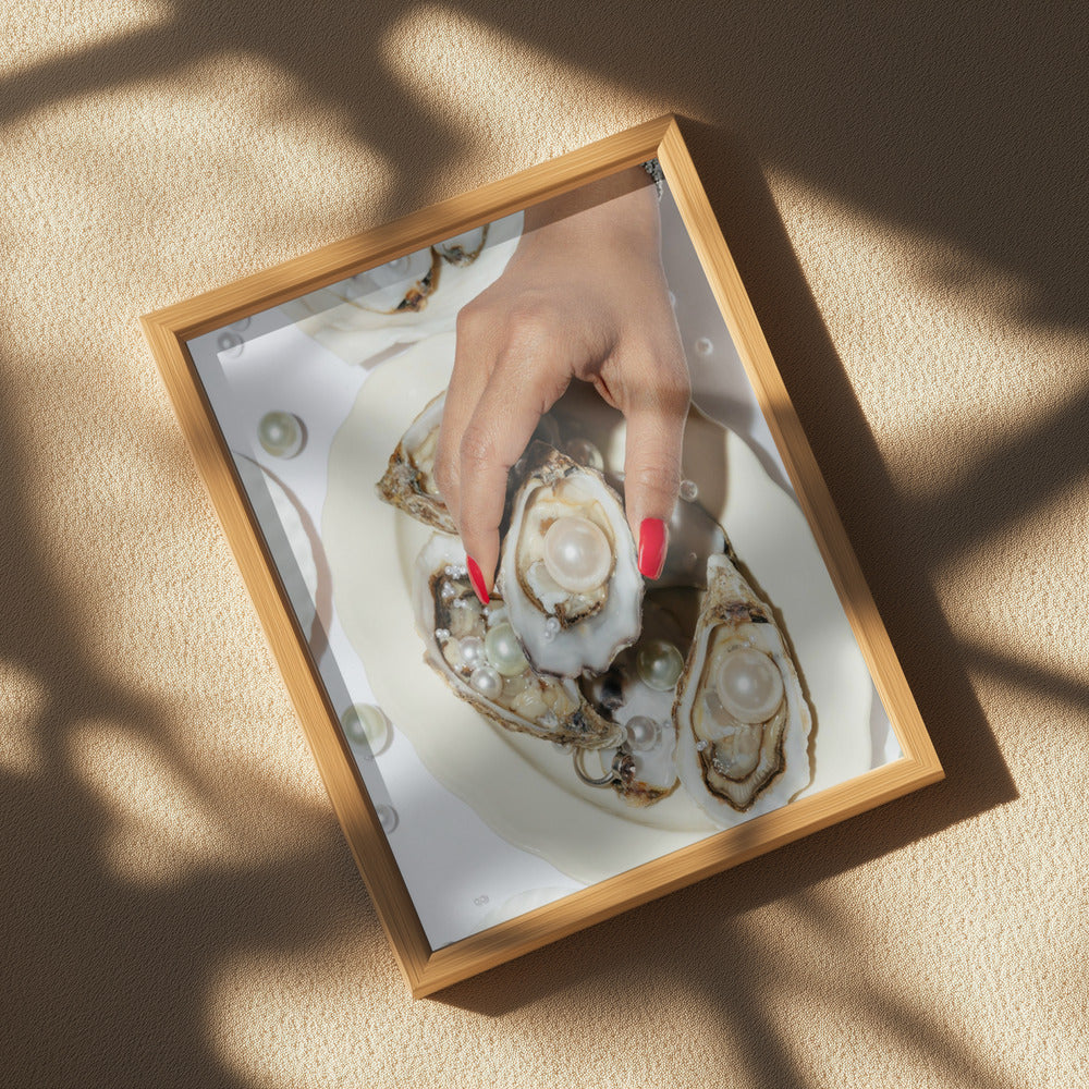 Oysters & Pearls No 02 Poster och Canvastavla