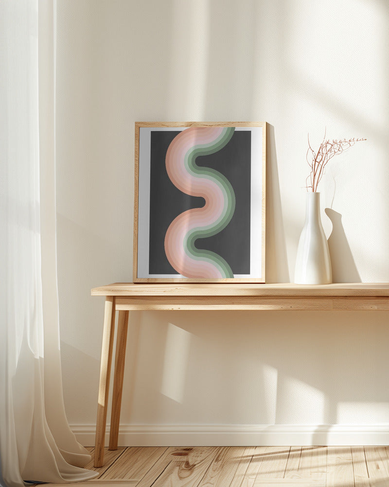 3x4 Aspectratio Pinkgreen31 Poster och Canvastavla