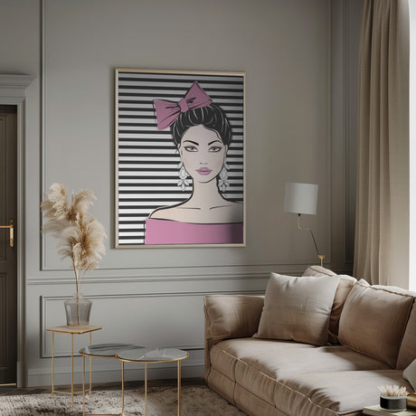 Bow Girl Poster och Canvastavla