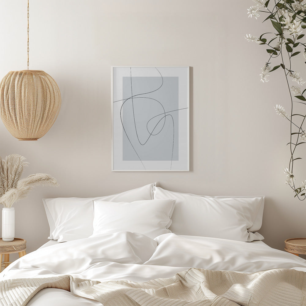 Gray Abstract Poster och Canvastavla