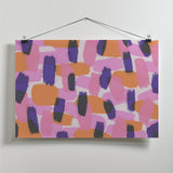 Layered Purple Strokes Pattern Poster och Canvastavla