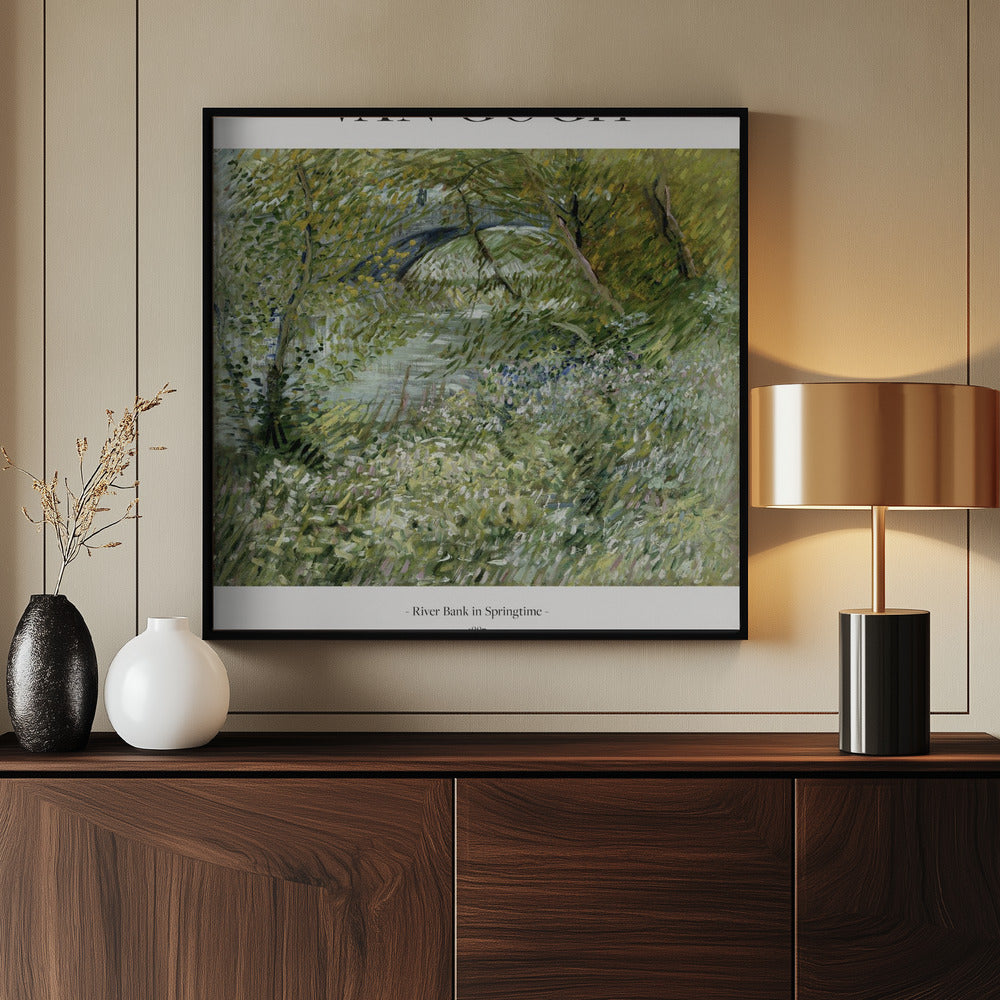 River Bank In Springtime (1887) Poster och Canvastavla
