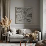 Grey diagonal stripe pattern Poster och Canvastavla
