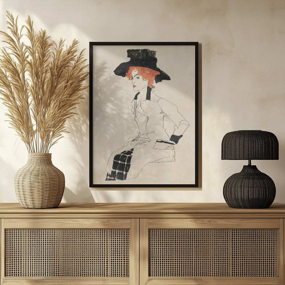 Portrait of a Woman 1910 Poster och Canvastavla