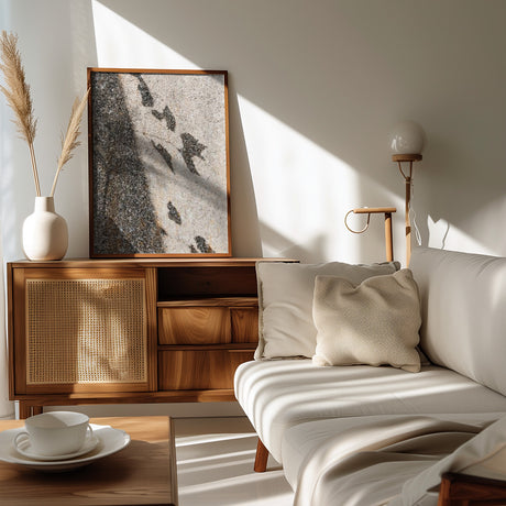 Botanical shadow on the wall Poster och Canvastavla
