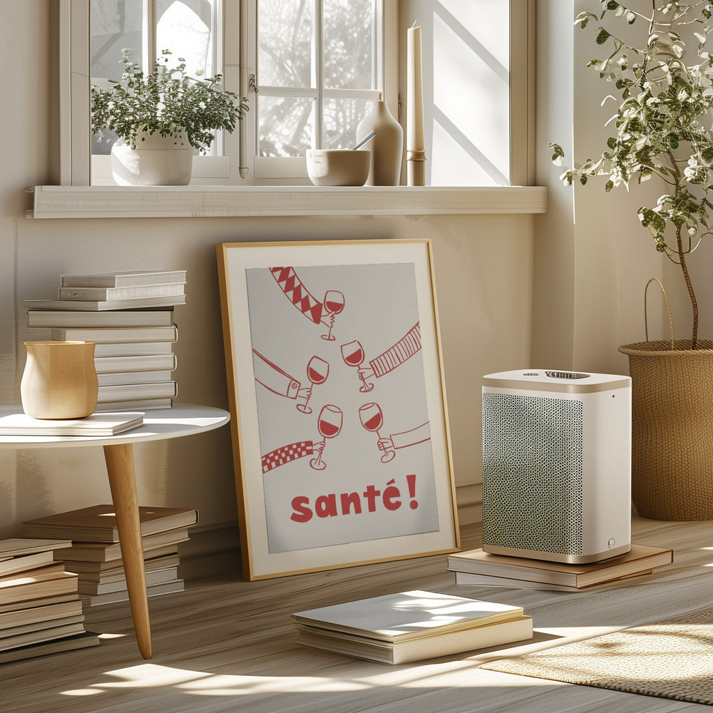 Santé! Wine Party with Friends Poster och Canvastavla