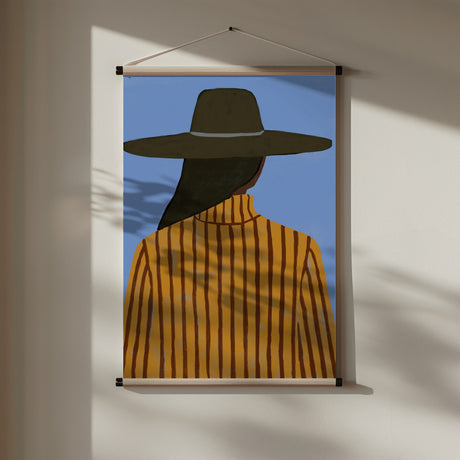 Modern Woman with Hat Poster och Canvastavla