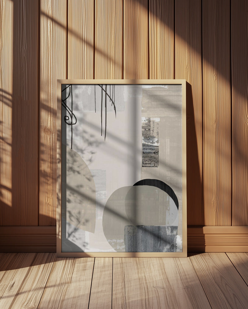 Monochrome Fluidity Poster och Canvastavla