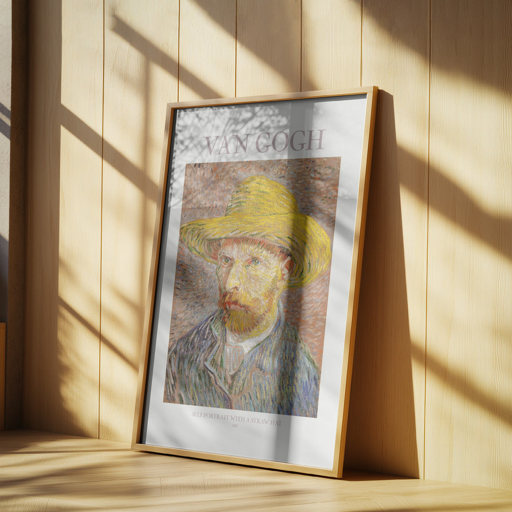 Self Portrait With Straw Hat Poster och Canvastavla