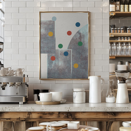 Retro Dots No.1 Poster och Canvastavla