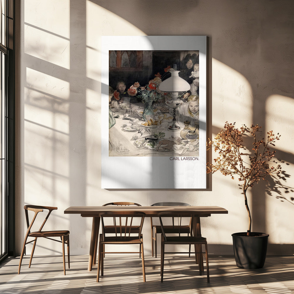 Around the Evening Lamp (1900) Poster och Canvastavla