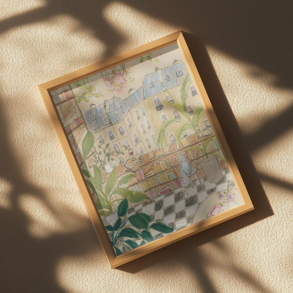 Antique Book Store 70x100 Poster och Canvastavla