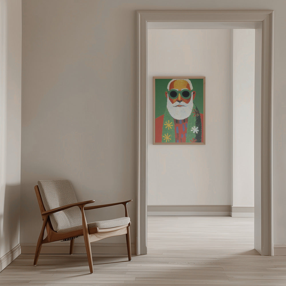 Holiday Santa Poster och Canvastavla