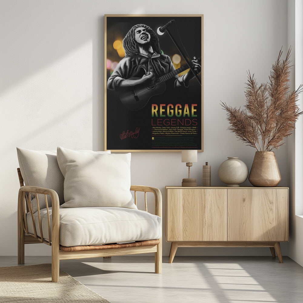 Reggae Legends- Bob Marley Poster och Canvastavla