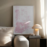 Pink abstract Poster och Canvastavla