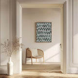 Turquoise ZigZag Pattern Poster och Canvastavla