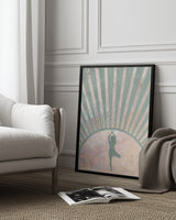 Yoga Boho Sun Rise Green 1 Poster och Canvastavla