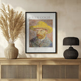Self Portrait With Straw Hat Poster och Canvastavla