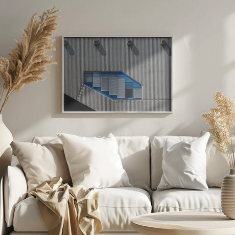 Blue and grey Poster och Canvastavla