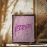 African Zebra striking camouflage Poster och Canvastavla