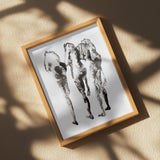 Four Figures (nach Muybridge) Enhanced Sr Poster och Canvastavla