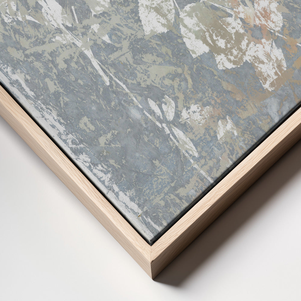 Botanical White Textured Floral 2 Poster och Canvastavla