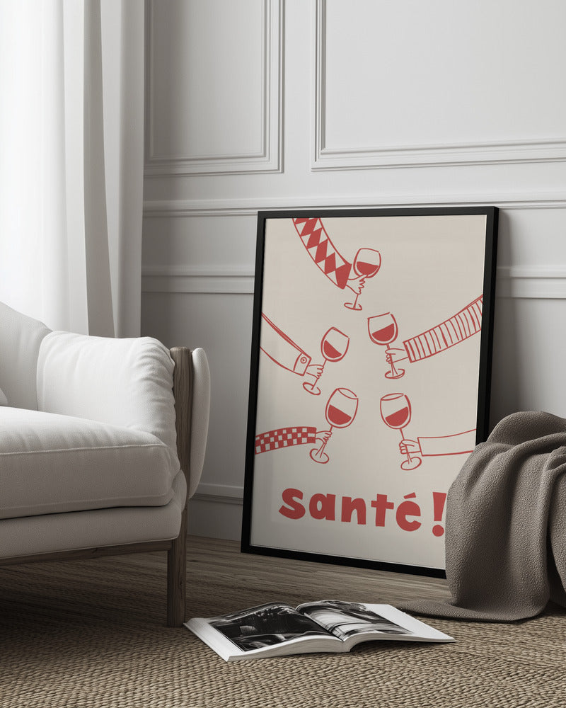Santé! Wine Party with Friends Poster och Canvastavla