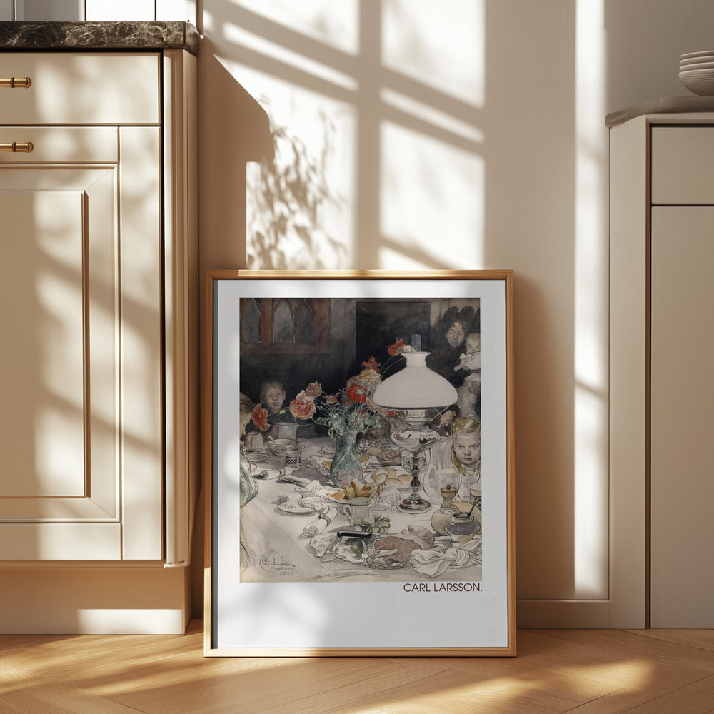 Around the Evening Lamp (1900) Poster och Canvastavla