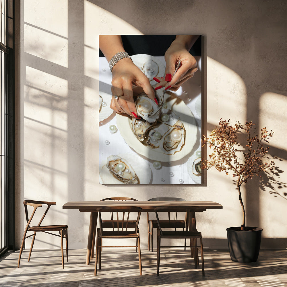 Oyster & Pearls No 01 Poster och Canvastavla