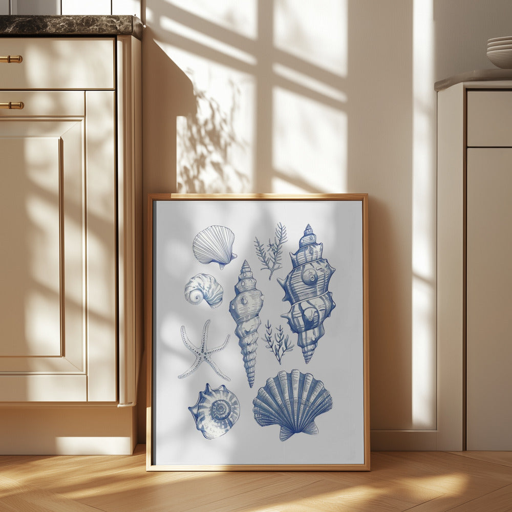 11x14 Shell Collage Poster och Canvastavla