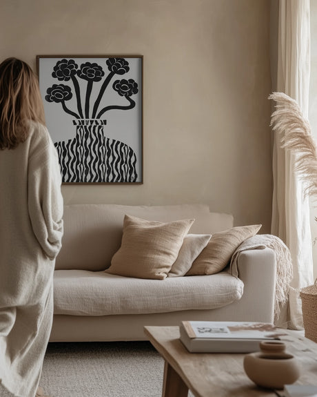 Vase and Flowers 03 Theprintablestudio 24x32inch Poster och Canvastavla