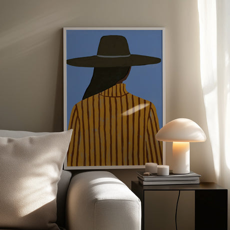 Modern Woman with Hat Poster och Canvastavla