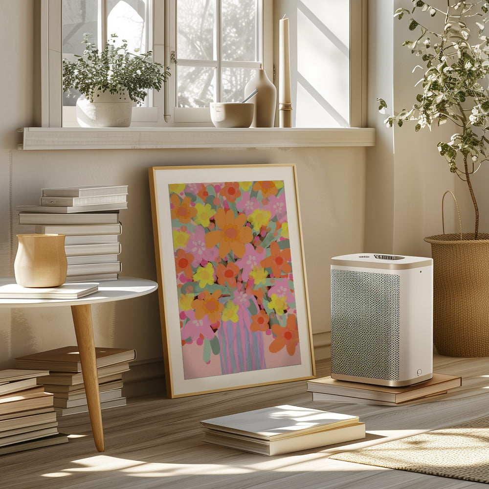 Neon Bouquet Poster och Canvastavla