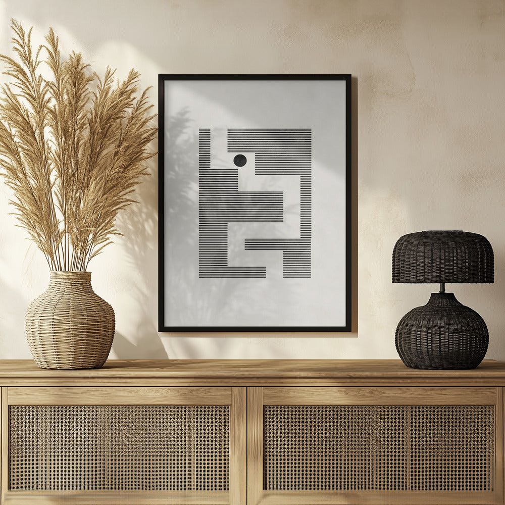 Minimalist maze Poster och Canvastavla