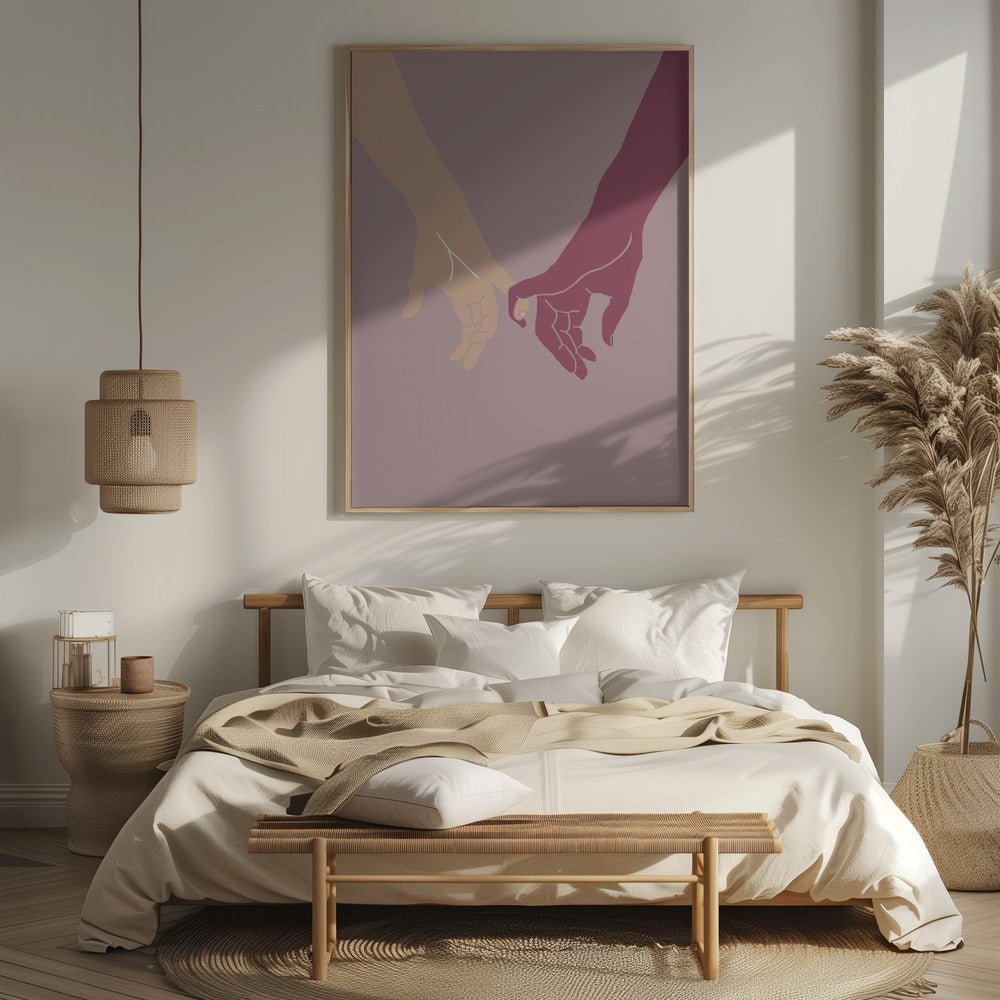 Holding Hands Poster och Canvastavla