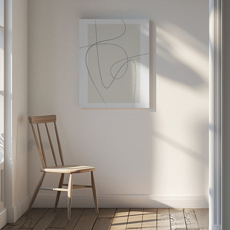 Beige Abstract Poster och Canvastavla