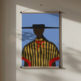 Bold Hat Woman and Stripes New Mexico Style Poster och Canvastavla