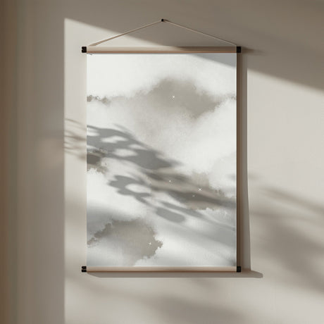 Cloudy White Poster och Canvastavla