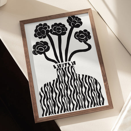 Vase and Flowers 03 Theprintablestudio 24x32inch Poster och Canvastavla