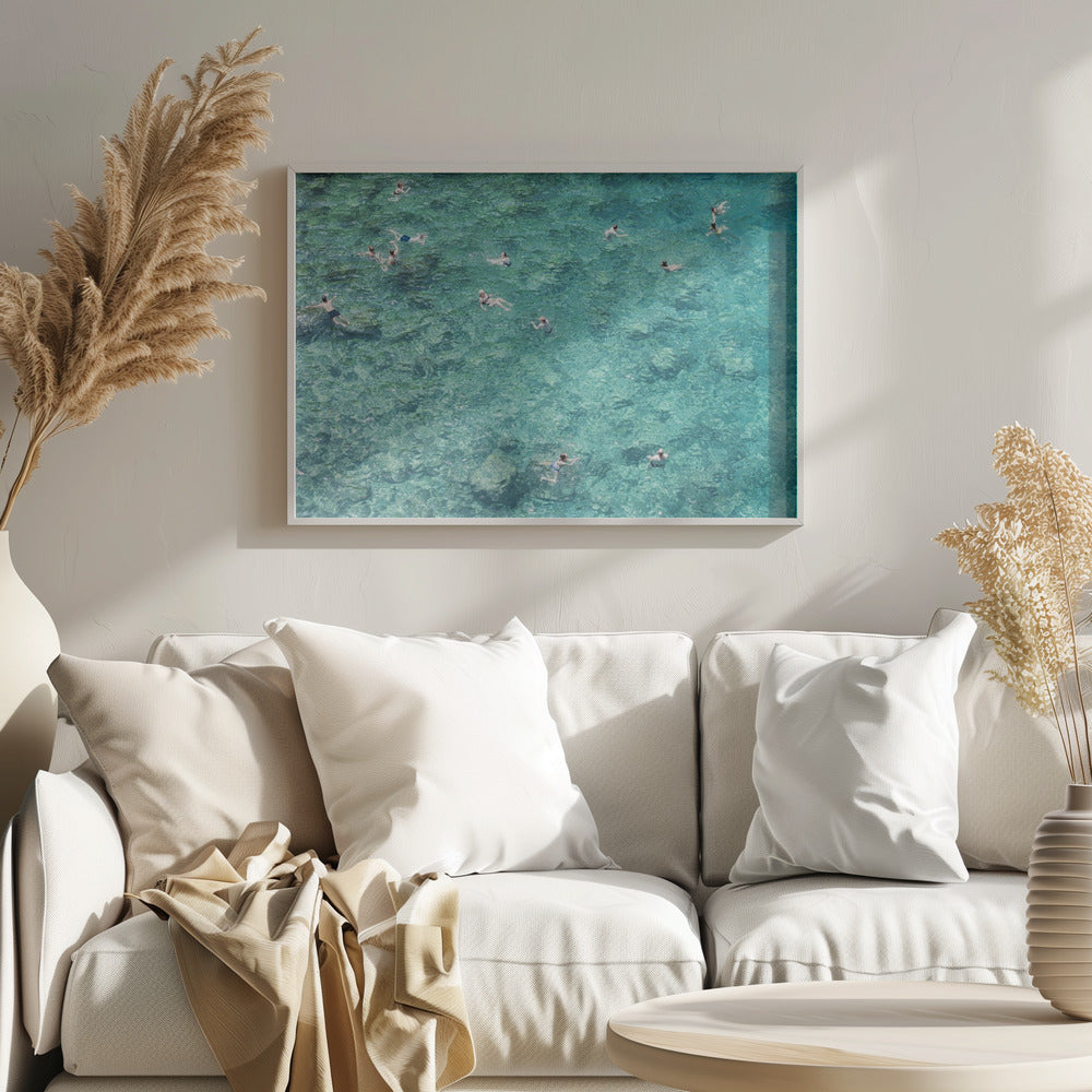 Swimming in the sea Poster och Canvastavla