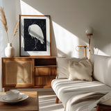 Egret In The Rain Poster och Canvastavla