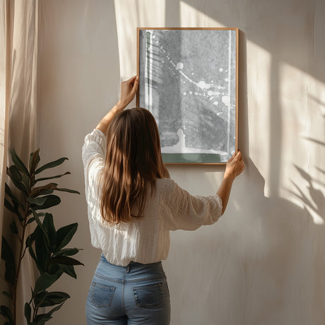 Tension fields 2 Abstract painting 18 green mural Poster och Canvastavla